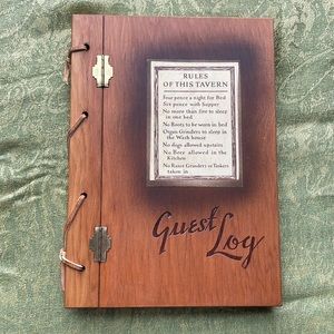 Guest Log Vintage rules of this tavern